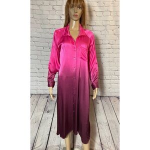 NWT New Young Fabulous & Broke Scarlet Shirt Ombre Pink Purple Dress Size S